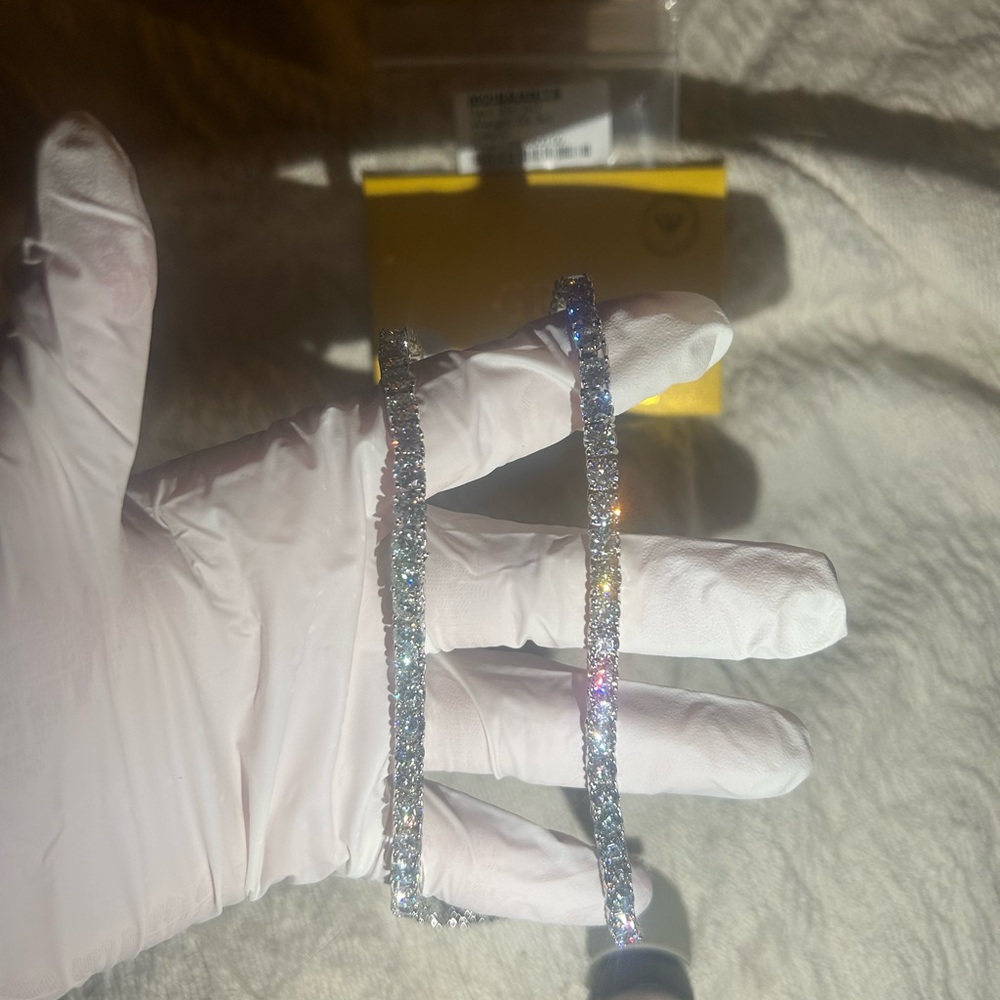 55.5 Carat Moissanite Tennis Chain 24” View 2